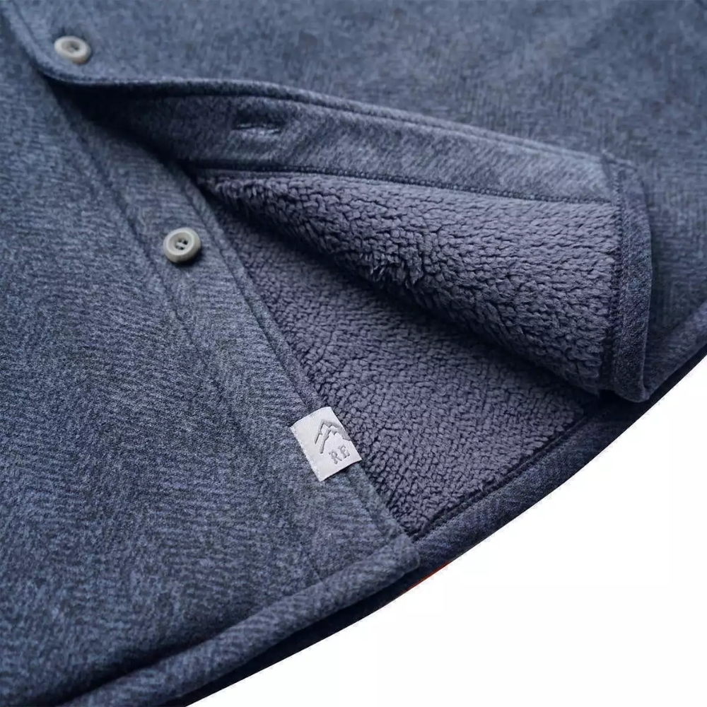 Rugged Elements Men's Sherpa Lined Shirt Jacket Dark Navy Blue Size Medium - Picture 5 of 11